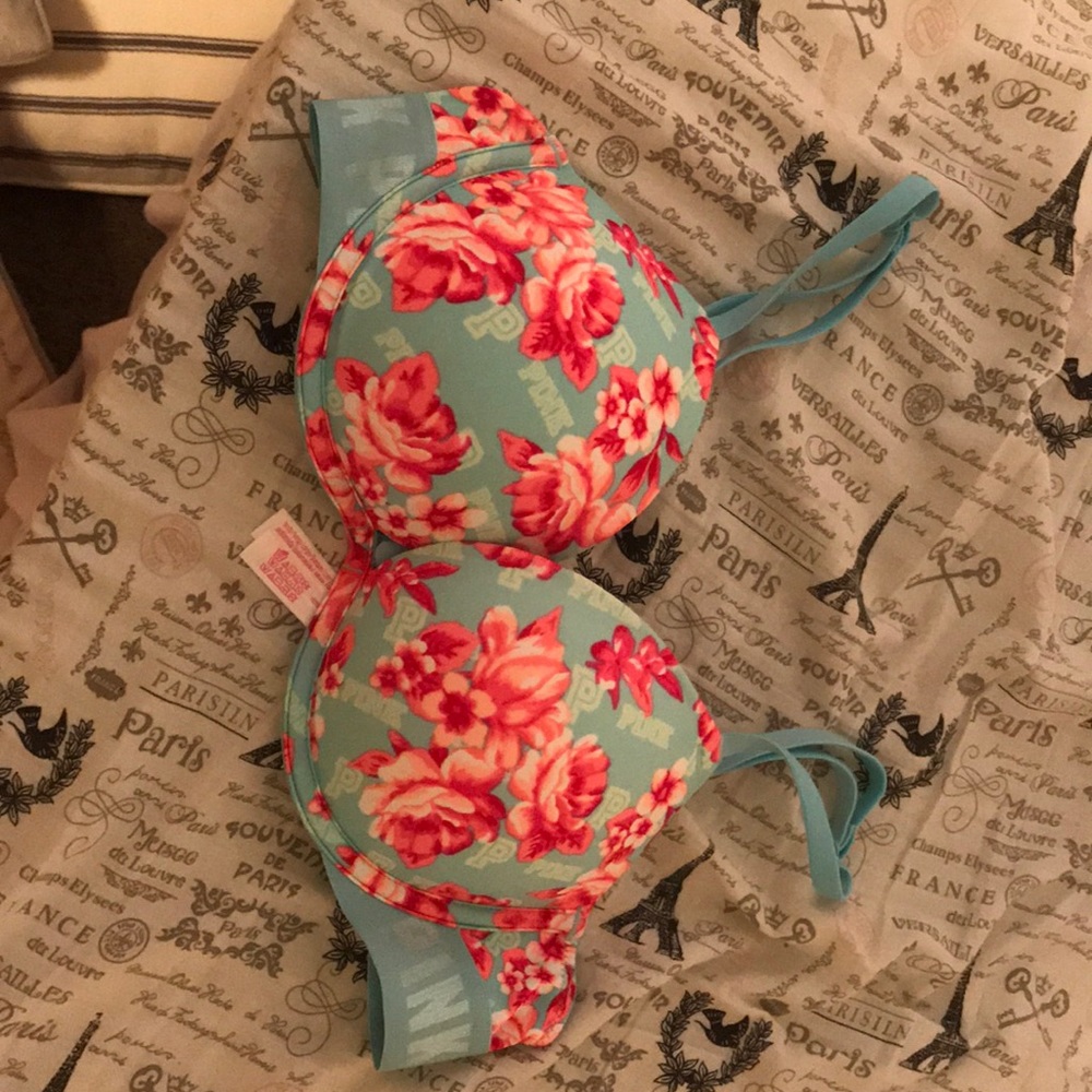 Pink push up bra